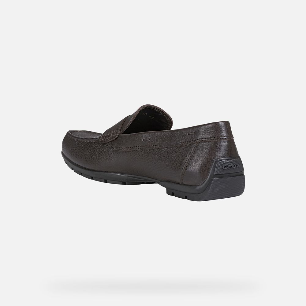 Mocassins Geox Homem Marrom Escuro - Moner 2Fit - ZRHKW4590